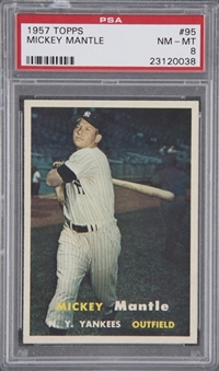 1957 Topps #95 Mickey Mantle – PSA NM-MT 8